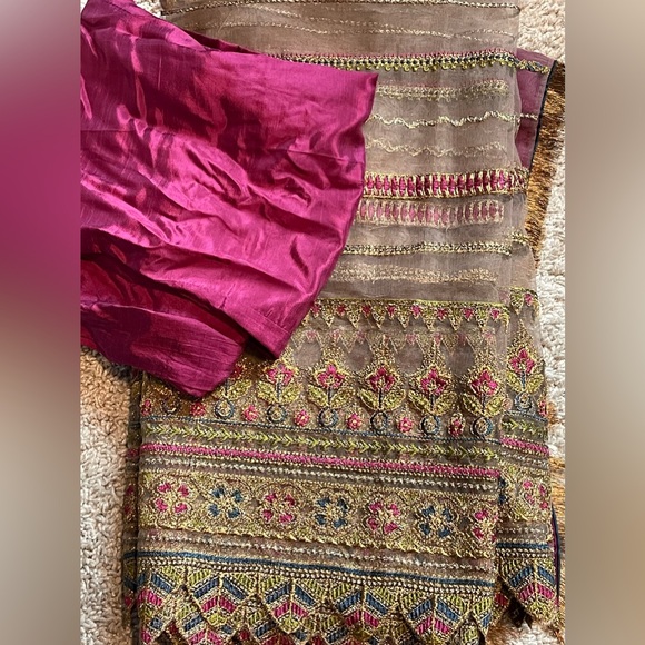 Pakistani designer Baroque maxi dress Asim jofa Maria b shalwar kameez eid Saree - Picture 4 of 17